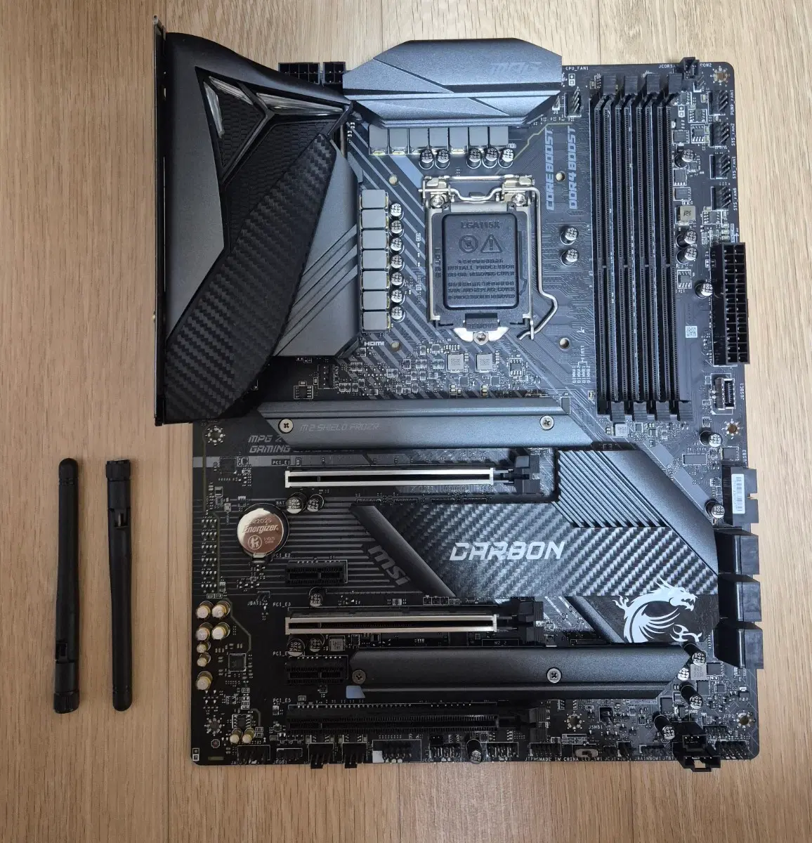 MSI Z490 CARBON WIFI 보드 팝니다(안테나O)