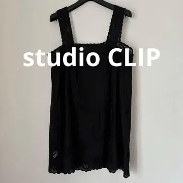 [미착용] studio clip 레이스 튜닉 원피스 블랙