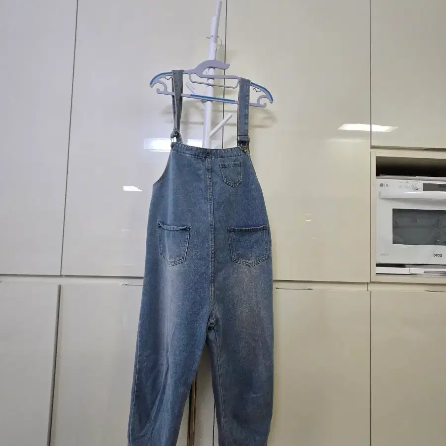 데님 점프수트 오버롤