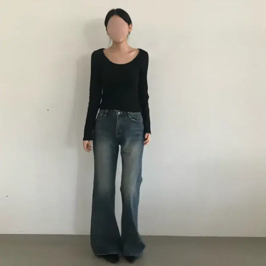택o) Yue 워싱턴 부츠컷 데님팬츠 M