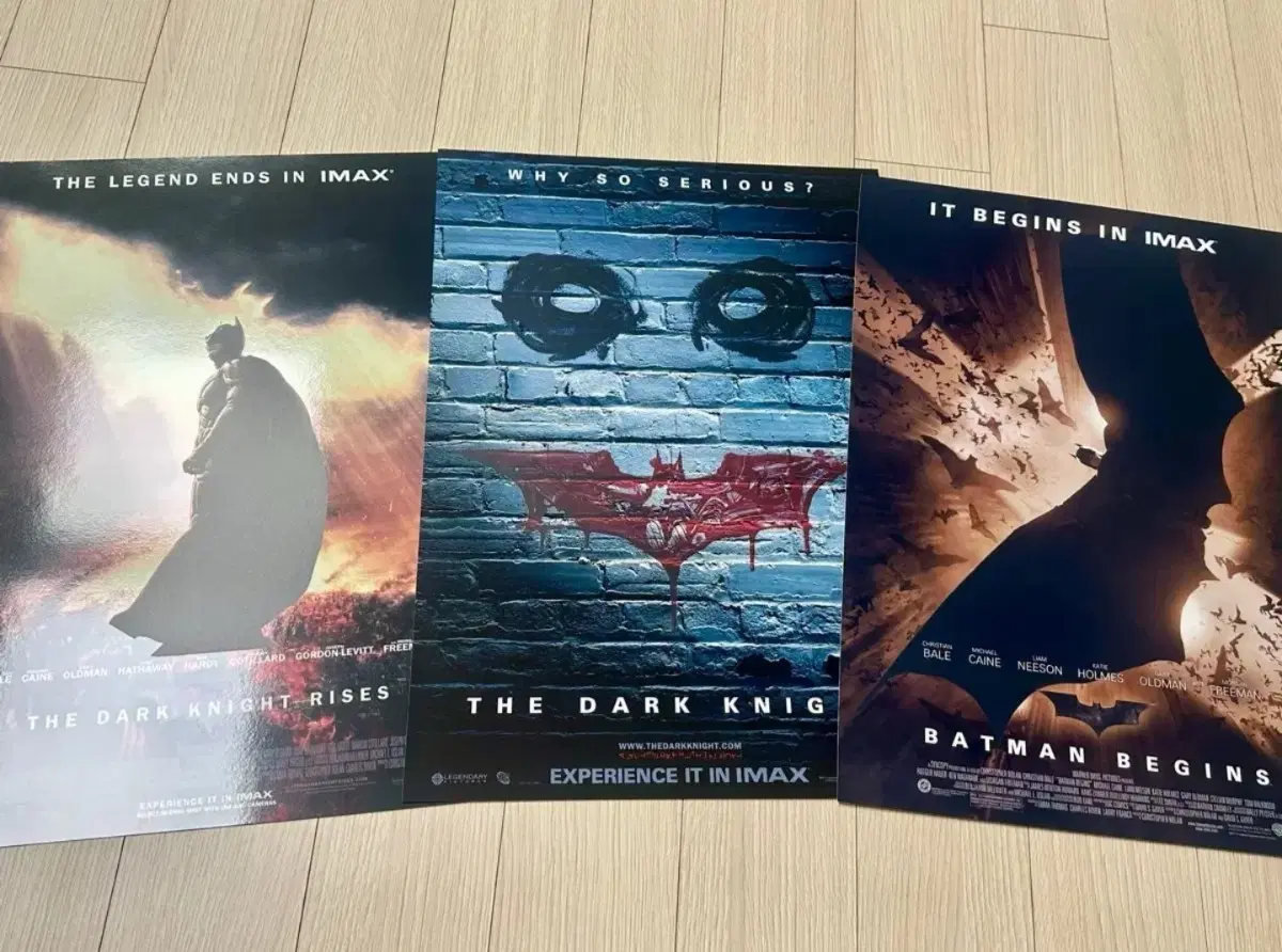 [3종세트-초희귀한정판]영화 배트맨 다크나이트 라이즈 비긴즈 아이맥스 IMAX 포스터(A3) 3종 일괄 세트
