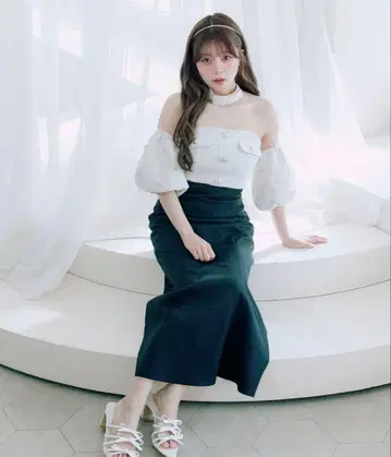[ 벨 샤르망 ] 트위드 머메이드 드레스