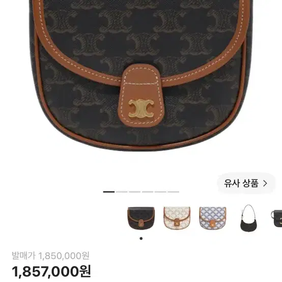 셀린느 트리옹프 캔버스 미니 베사체 탄