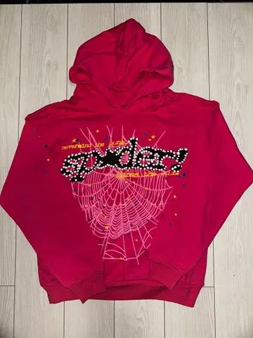Sp5der P*NK V2 후드티 핑크 사이즈 S