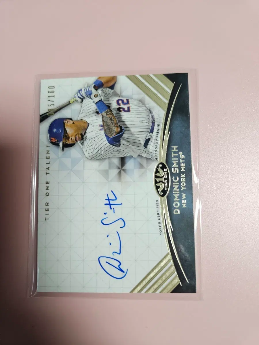 메츠)도미닉 스미스 2018 Topps Tier One 오토 카드