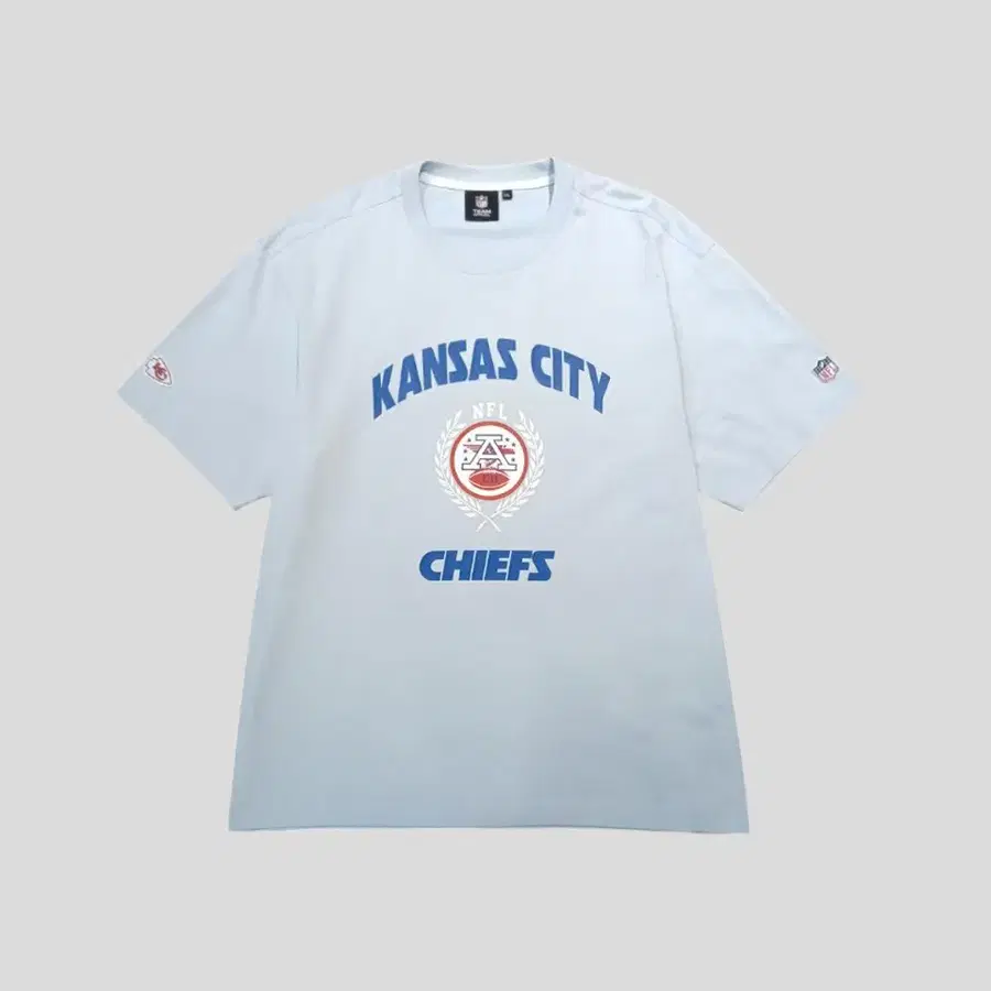 NFL 엔에프엘 스카이블루 로고 캔자스시티 치프스 반팔 티셔츠 2XL