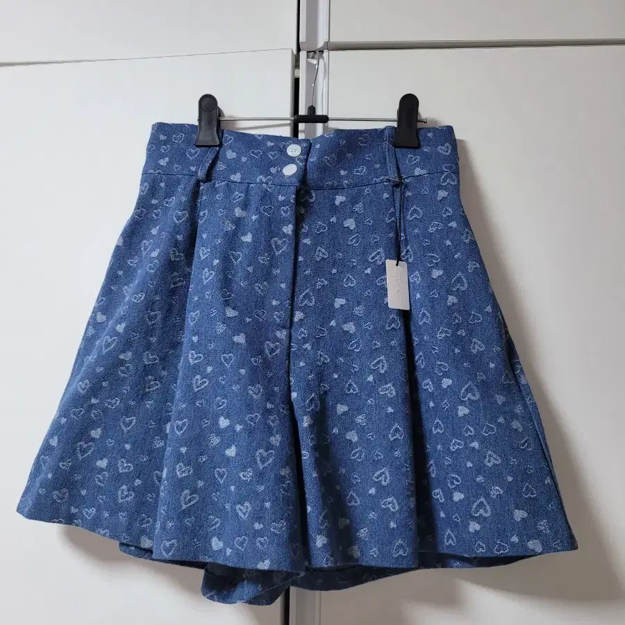 데님 하트 반바지(S)