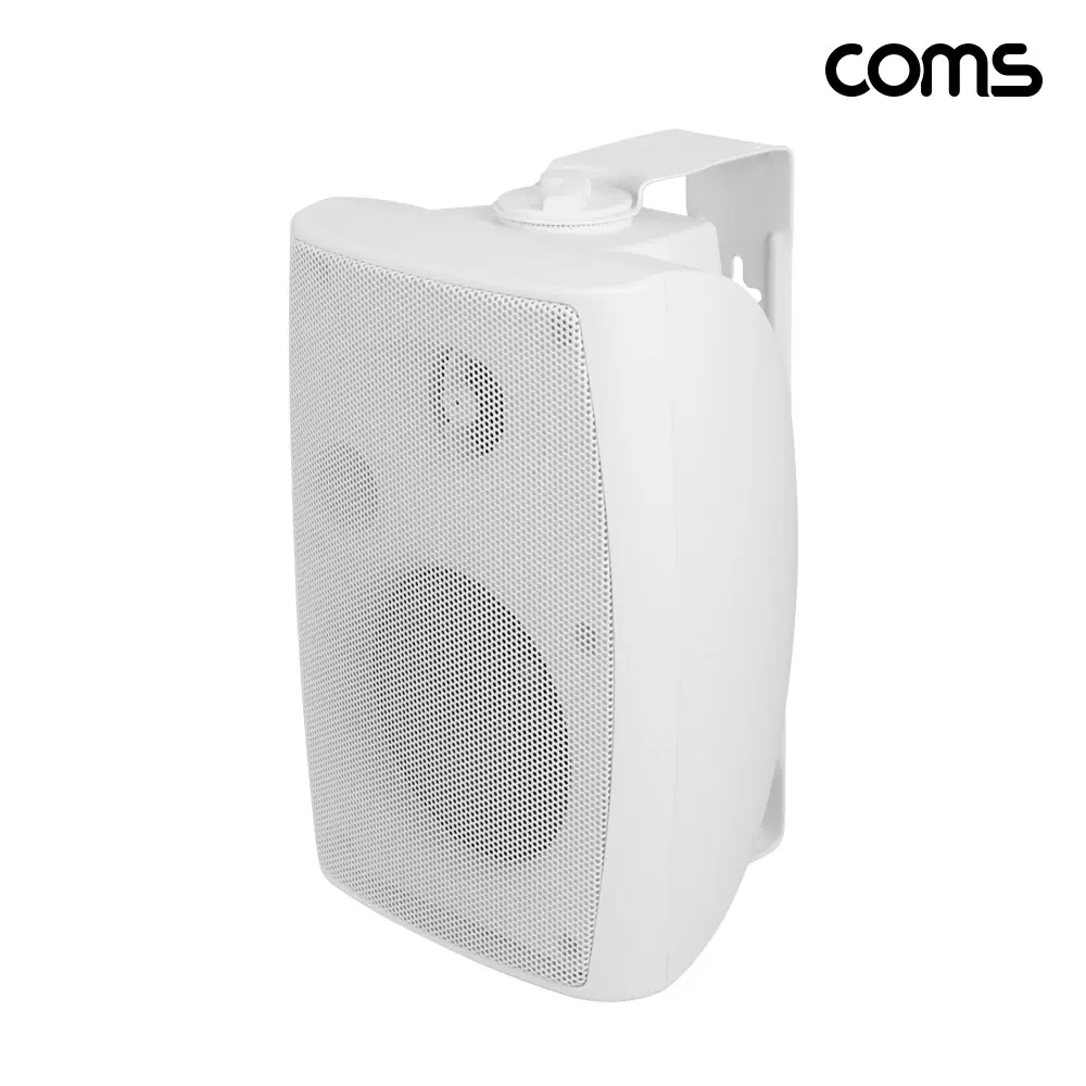 [JA386] Coms 실외용 패시브 북쉘프 매장 스피커 20W White 2개