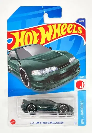 MATTEL HOTWHEELS HW J-IMPORTS 2/10 HCV84 커스텀 '01 아큐라 인테그라 GSR/그린 98/250