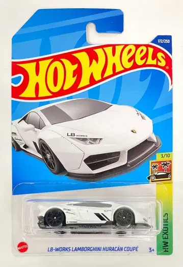 MATTEL HW EXOTICS 3/10 HCT97 LB-WORKS LAMBORGHINI HURACAN COUPE 화이트 172/250