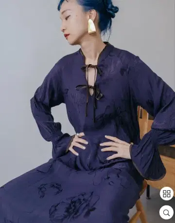 [ 완판템 ] MARTE VINTAGE sahara 파이핑 플라워 드레스