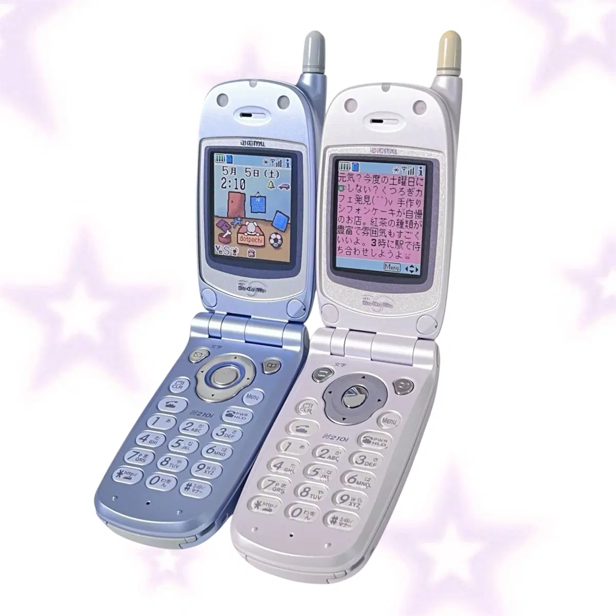 고전 도코모 강아지 목업폰 핑크 모형폰 폴더폰 일본 핸드폰 휴대폰 y2k docomo