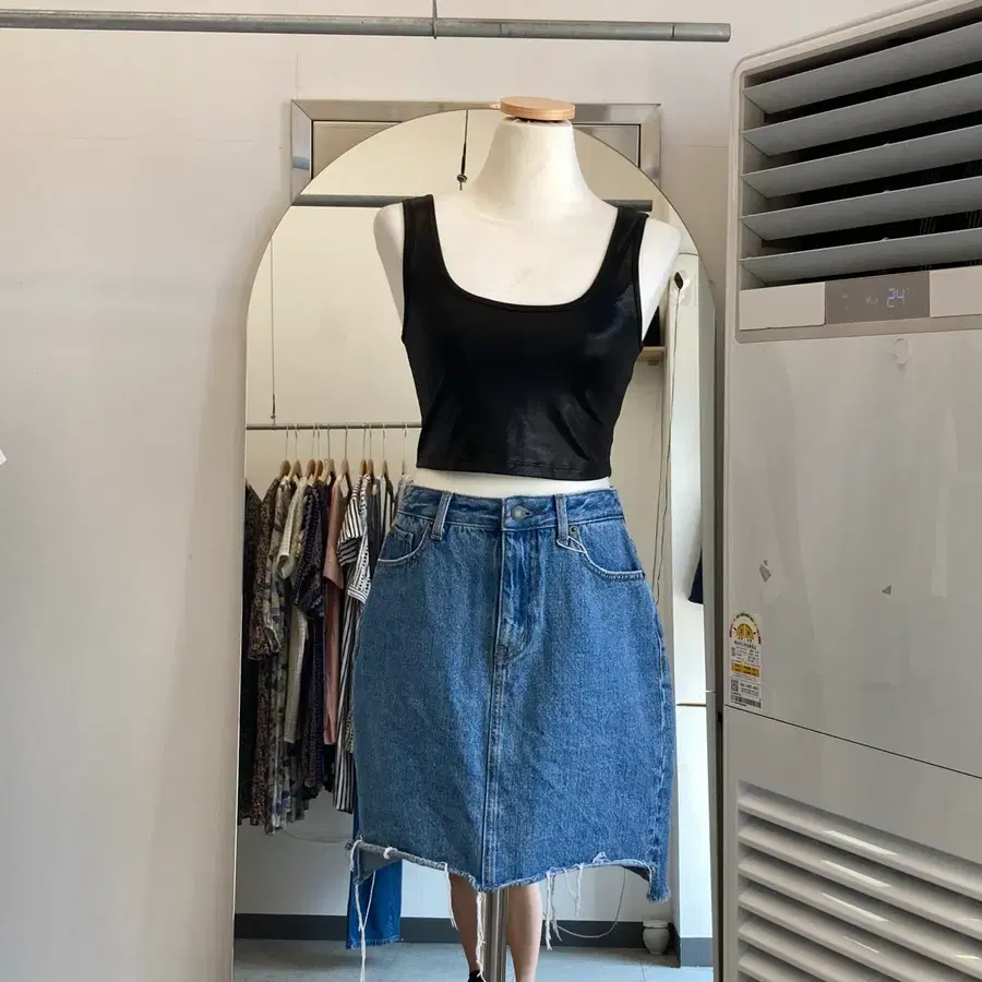 후아유 청치마 미니스커트 M/28inch How A U Skirt