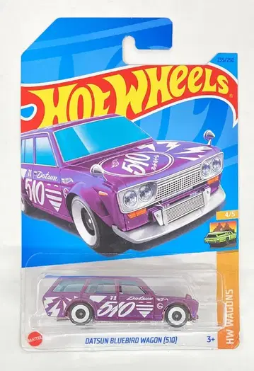 MATTEL HW WAGONS 4/5 HOTWHEELS DATSUN BLUEBIRD WAGON(510) 퍼플 235/250