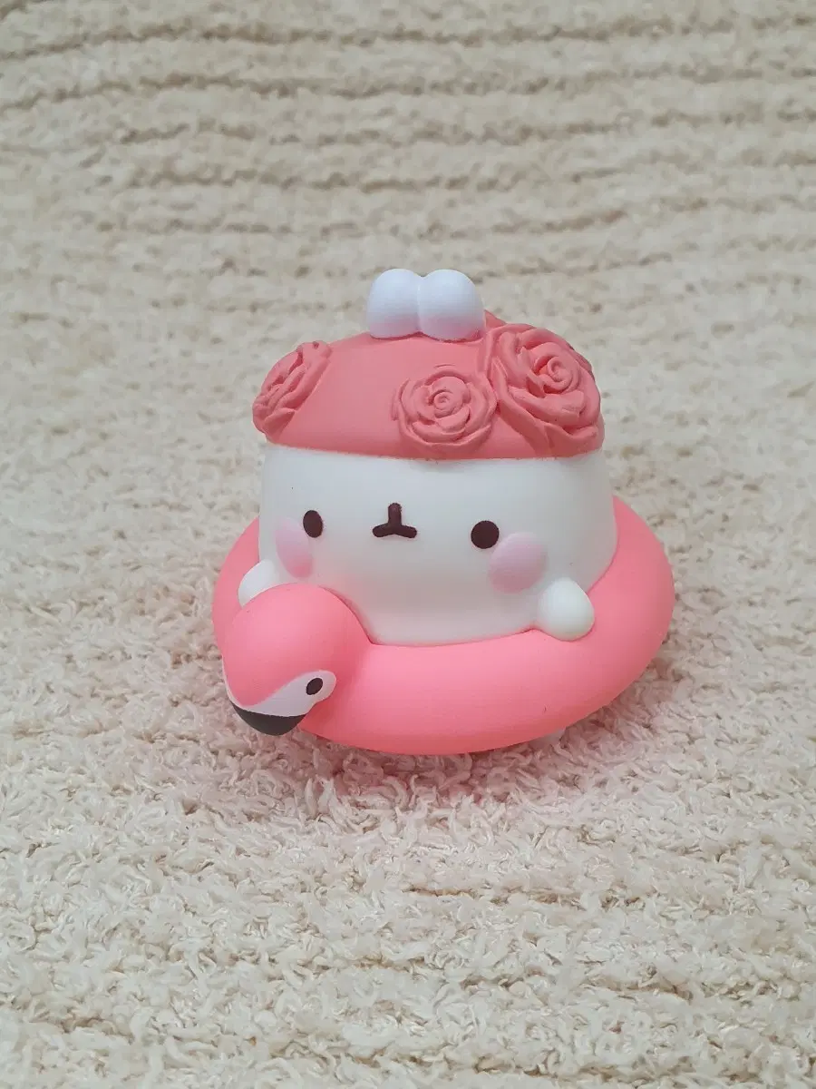 몰랑이 플라밍고 튜브 피규어