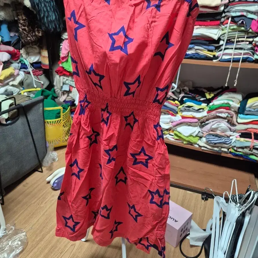 별무늬 튜브탑 원피스 미국수입