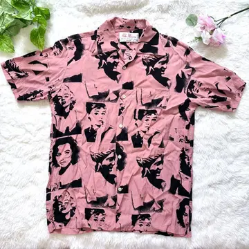 Aloha Blossom 마릴린 몬로 반팔 아로하 셔츠 42 사이즈