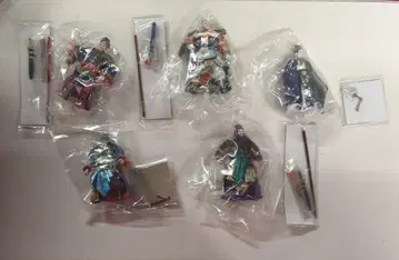 호쿠리쿠 제과 삼국지 피규어 컬렉션 제1집 컬러 5종 세트