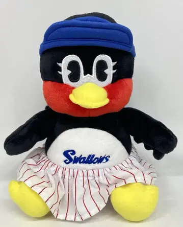 도쿄 야쿠르트 스왈로스 앉은 츠바미 봉제 인형 택 없음