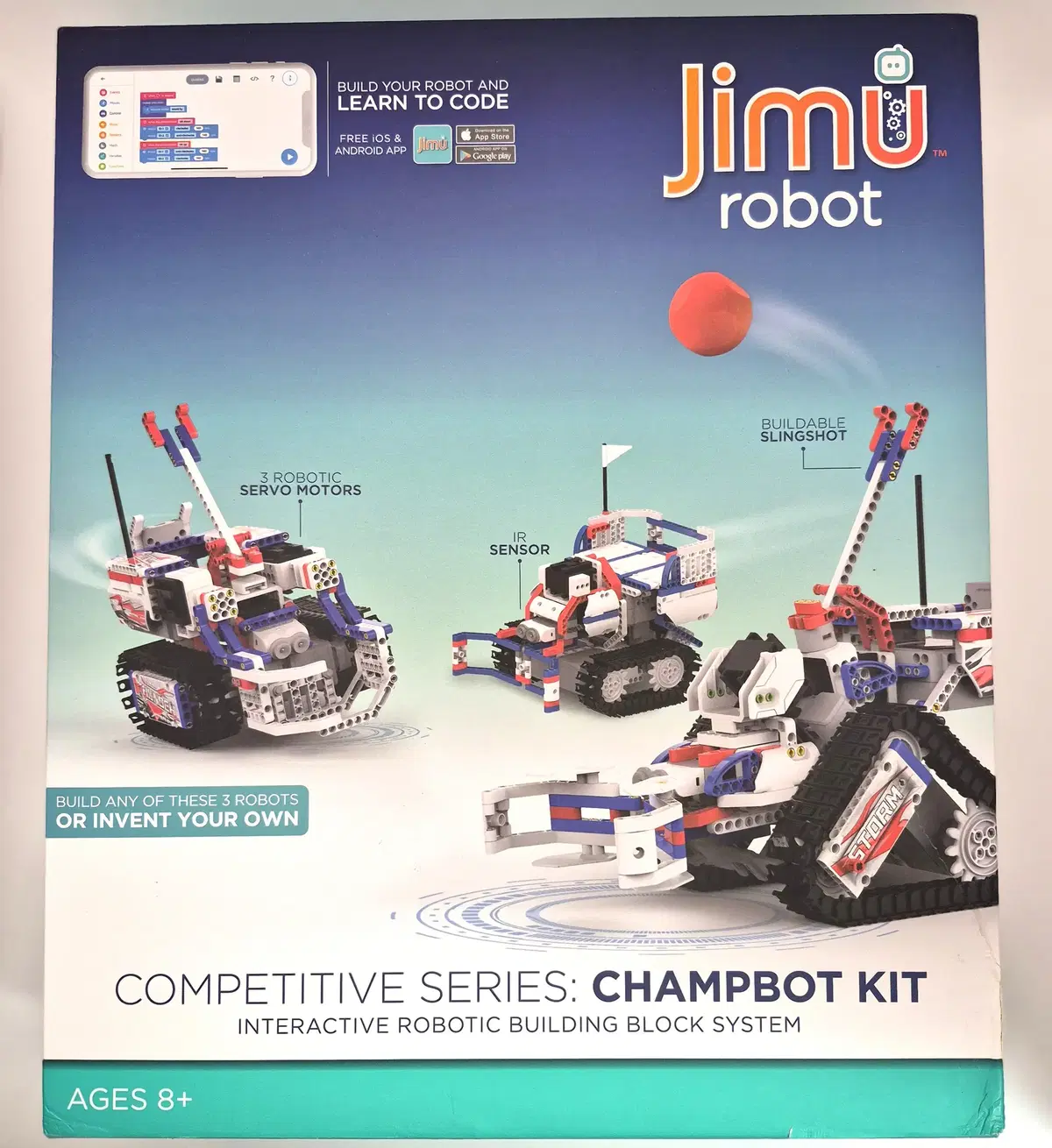 UBTECH JIMU 교육용 챔프 로봇(Champbot), 522개 부품키트, 3차원 앱 가이드, 블록코딩 기능제공