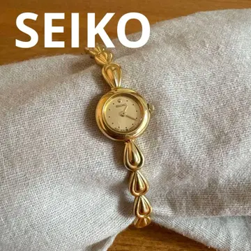 중고 SEIKO 1E20-0540 여성용 손목시계 골드 쿼츠