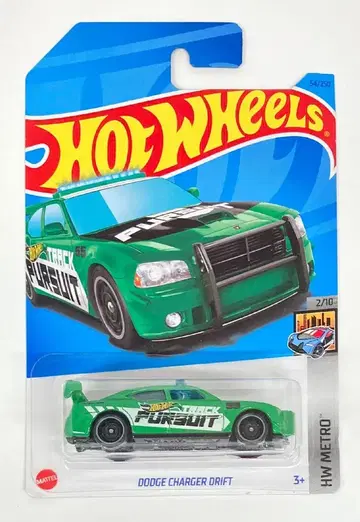 MATTEL HW METRO 2/10 HOTWHEELS DODGE CHARGER DRIFT 그린 54/250