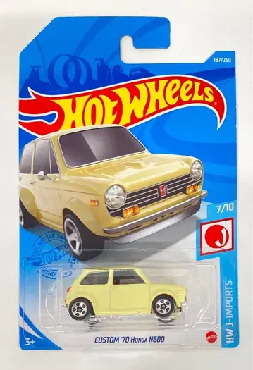 MATTEL HOTWHEELS HW J-IMPORTS 7/10 GRX33 CUSTOM '70 HONDA N600/크림 187/250