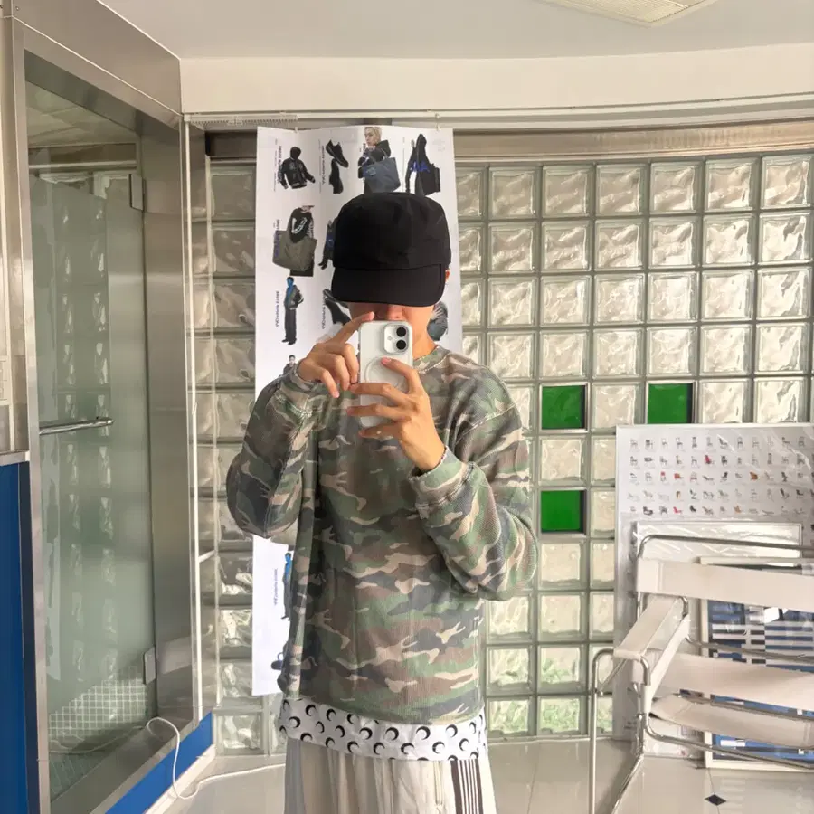 BELVET 벨벳 camo waffle thermal ls tee