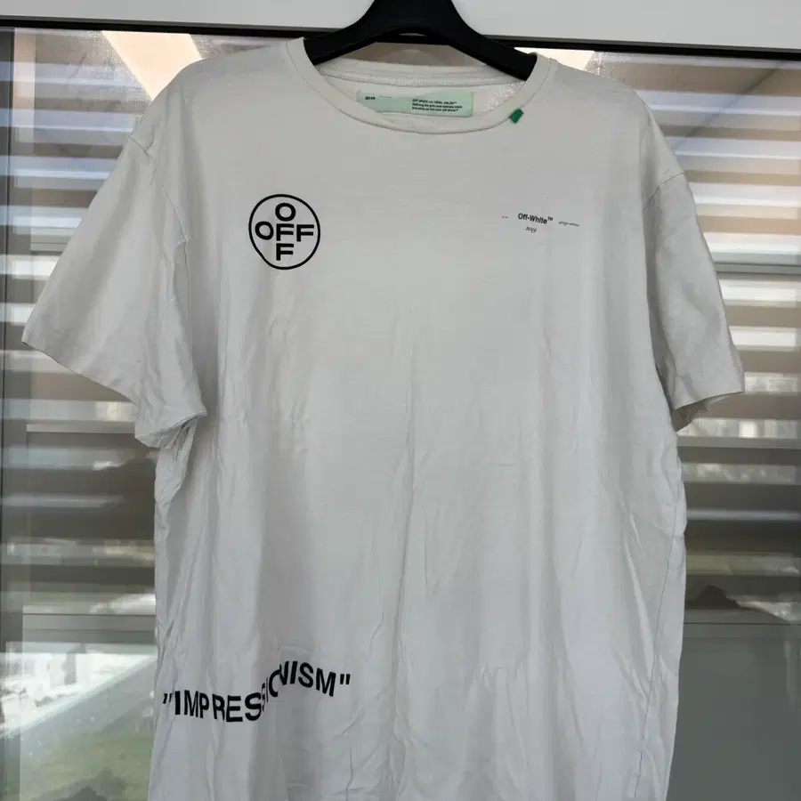 오프화이트 19SS 스텐실 오버핏 티셔츠 화이트 M