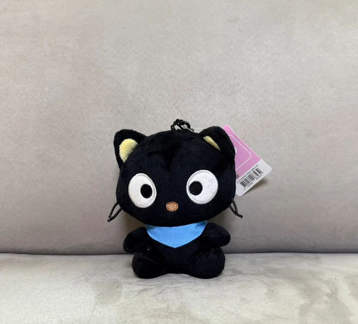 정품 산리오 초코캣 블루스카프 13cm 키링인형