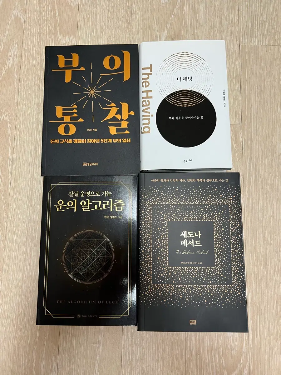 자기계발 도서(부의 통찰, 더 해빙, 운의 알고리즘)