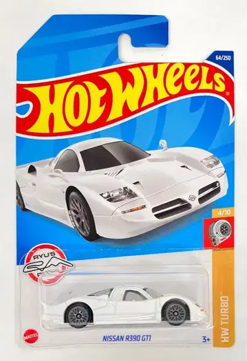 MATTEL HOTWHEELS HW 터보 4/10 HCT77 닛산 R390 GT1/화이트 64/250