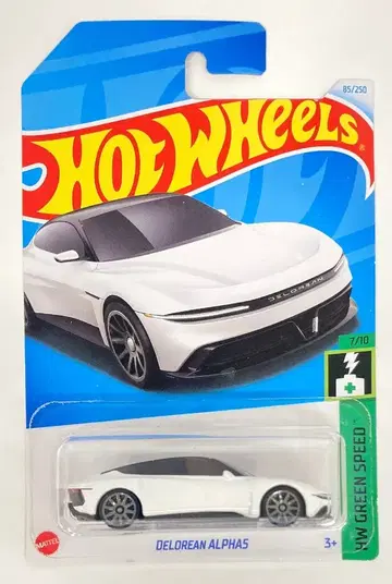 MATTEL HW GREEN SPEED 7/10 HOT WHEELS DELOREAN ALPHA 5 화이트 85/250