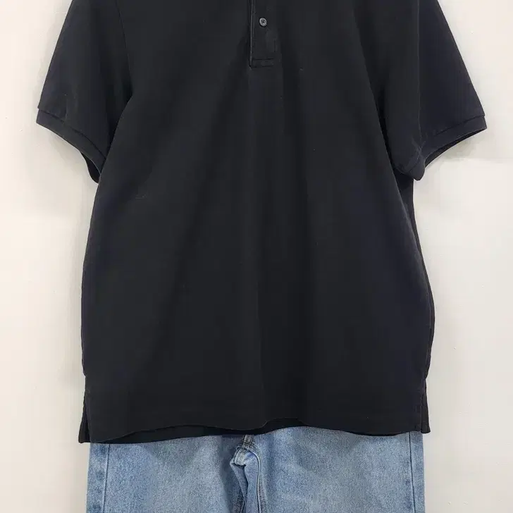 행텐 블랙카라반팔티