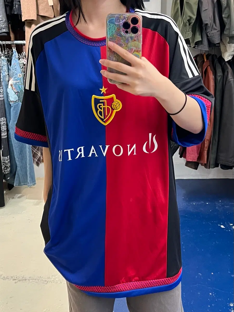 Adidas 아디다스 FC 바젤 유니폼 티셔츠