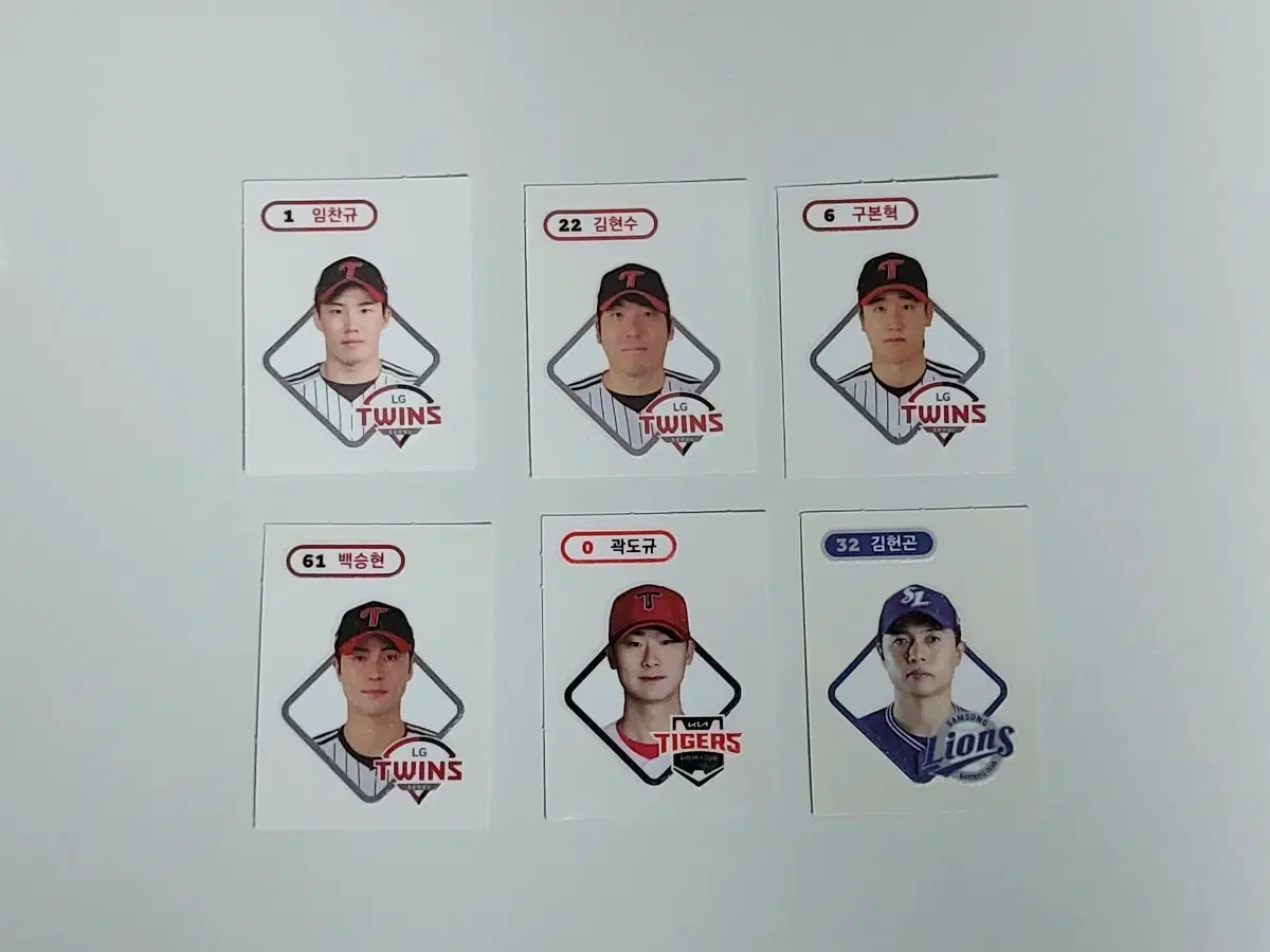 KBO 띠부씰 6종 판매합니다!