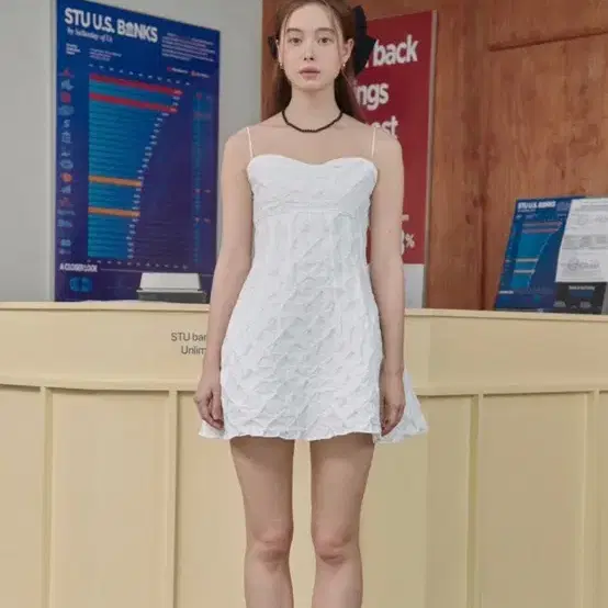 stu 엠브로더리 범피드레스 원피스