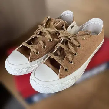CONVERSE 캔버스 스니커즈 브라운 로우컷