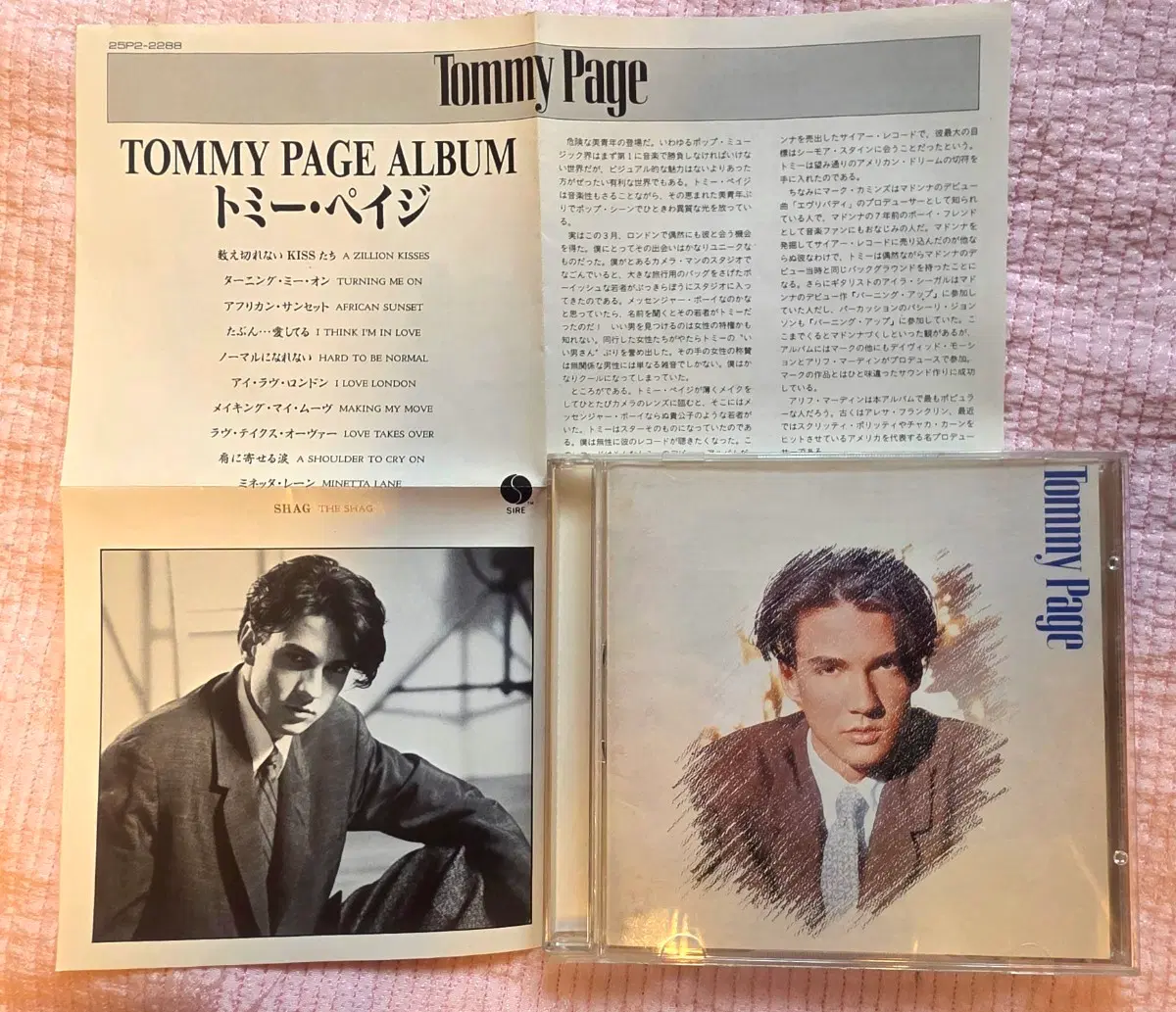 토미 페이지 초희귀 일본판 CD Tommy Page 토미페이지