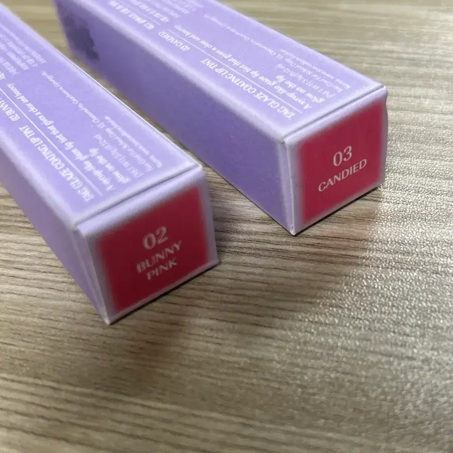 일괄) 태그 글레이즈 코팅 립 틴트 2호 버니핑크 3호 캔디드 판매