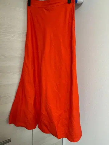 UNITED ARROWS 린넨 롱 스커트 오렌지 38