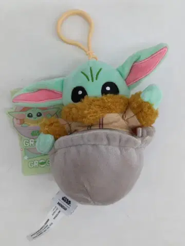 MINISO GROGU 봉제 인형 키링 왼손 들기