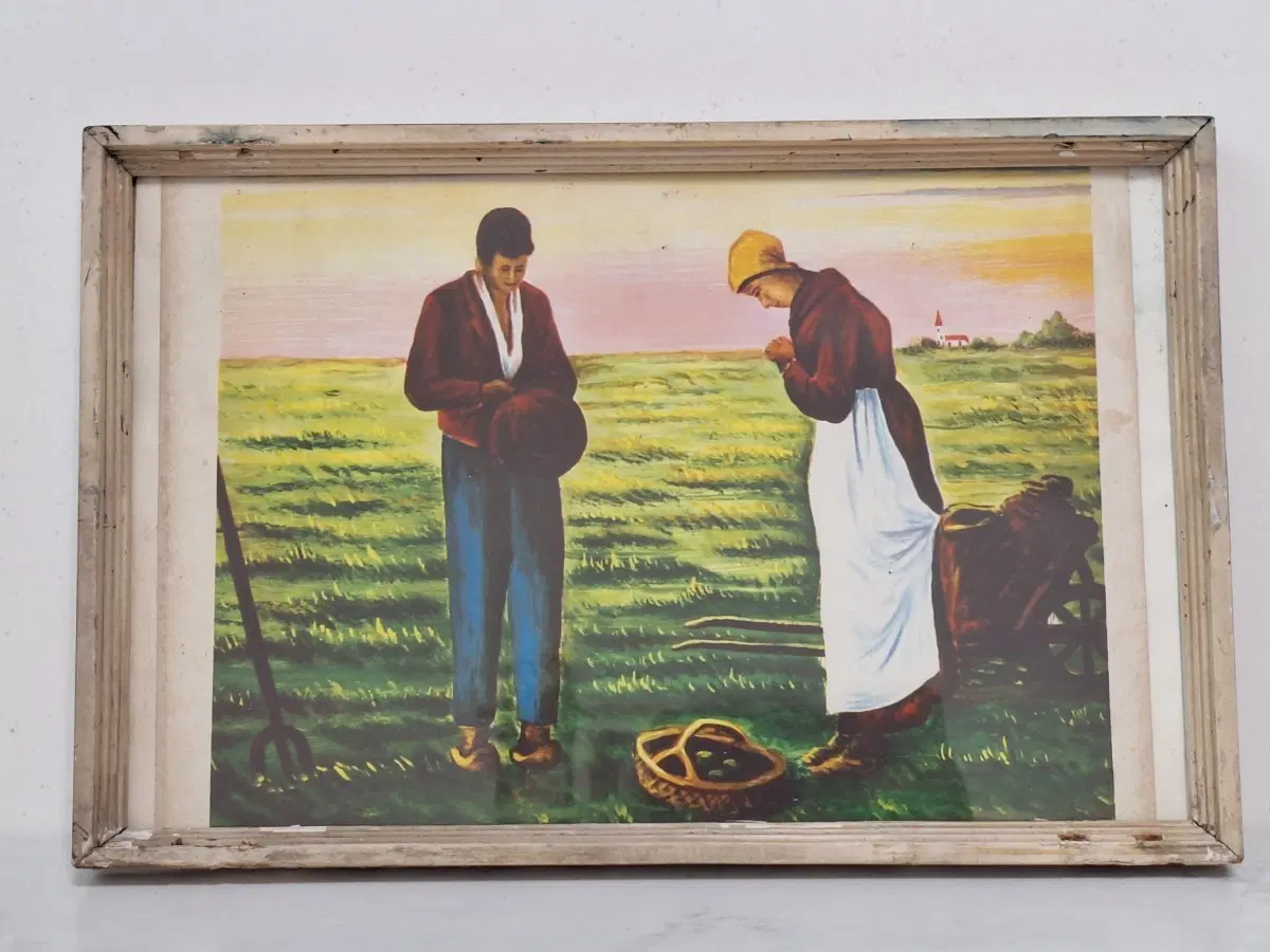 근대사 수집 옛날 민속품 빈티지 이발소 그림 액자