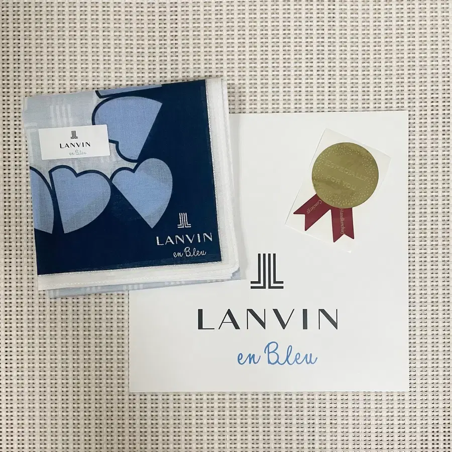 (선물용) 랑방(LANVIN en Bleu) 하트 여성 손수건