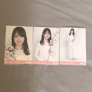 노기자카46 카키 하루카 벚꽃 컬러 코디 브로마이드 컴프