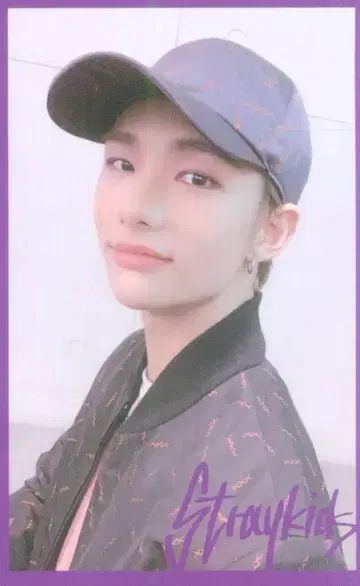 StrayKids MIROH 현진 트레이딩 카드 보라색 테두리