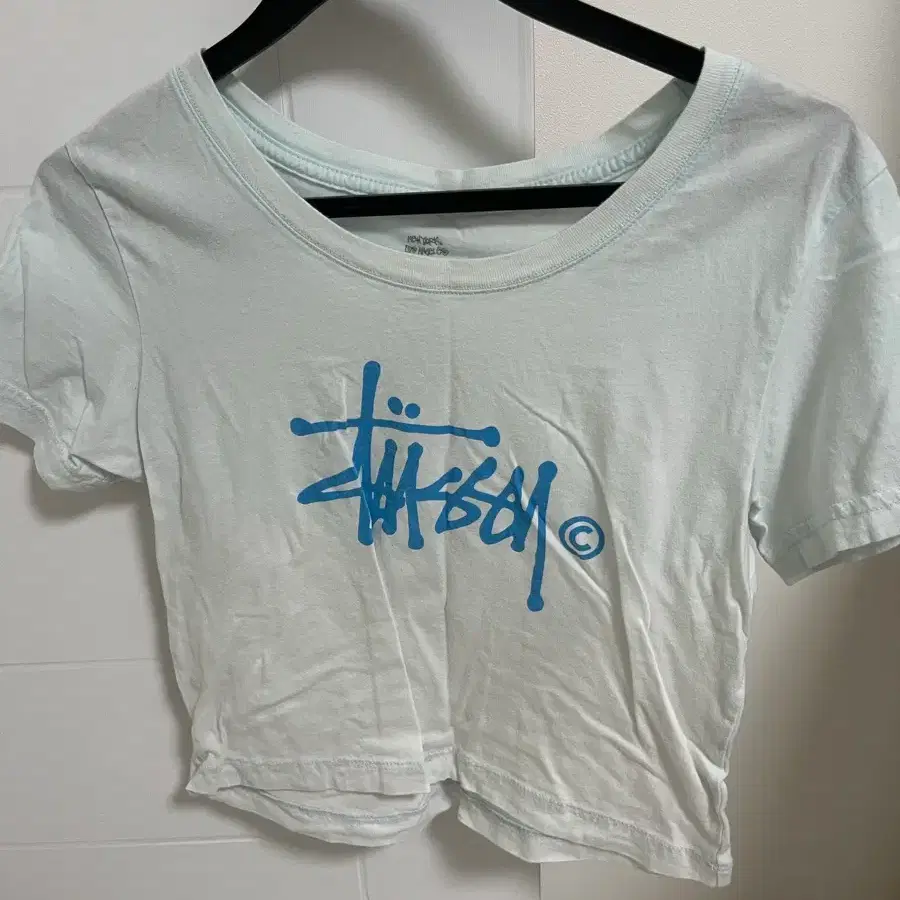 빈티지 스투시 크롭 반팔