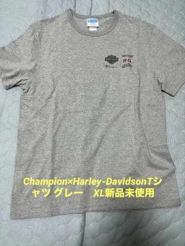 Champion x Harley-Davidson 티셔츠 그레이 XL 미사용 새상품