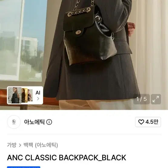 아노에틱 클래식 백팩