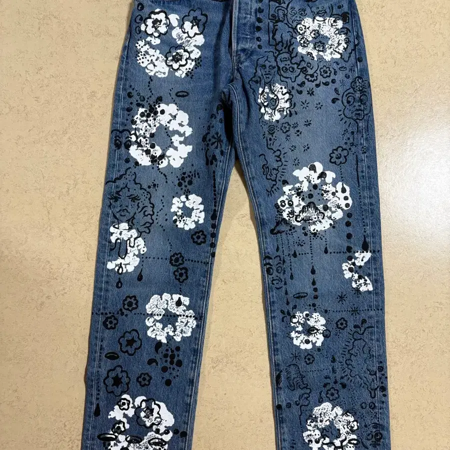 데님 티어스 리바이스 이라크 501 wreath logo jeans